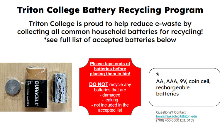 Battery Recycling Banner Photo of battery Recycling Information