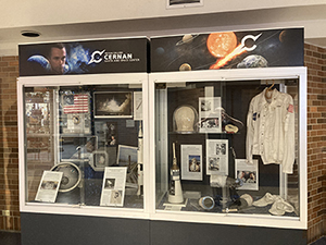 Photo of Apollo Artifacts in a display case
