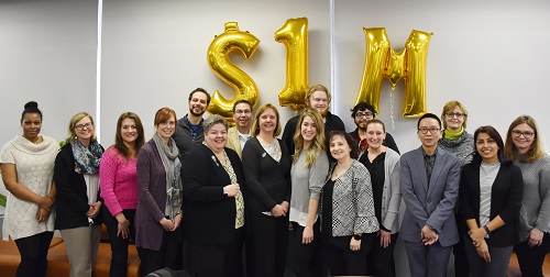 Triton College faculty, staff and students gathered on Feb. 13 to celebrate the milestone of saving students $1 million through the Low Cost/No Cost Textbook Alternatives initiative. 