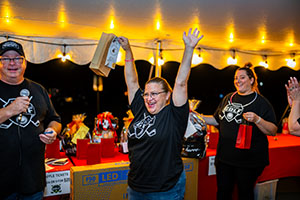 Raffle winner excited winning her raffle prize