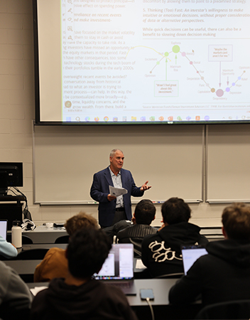 Photo of professor lecturing students